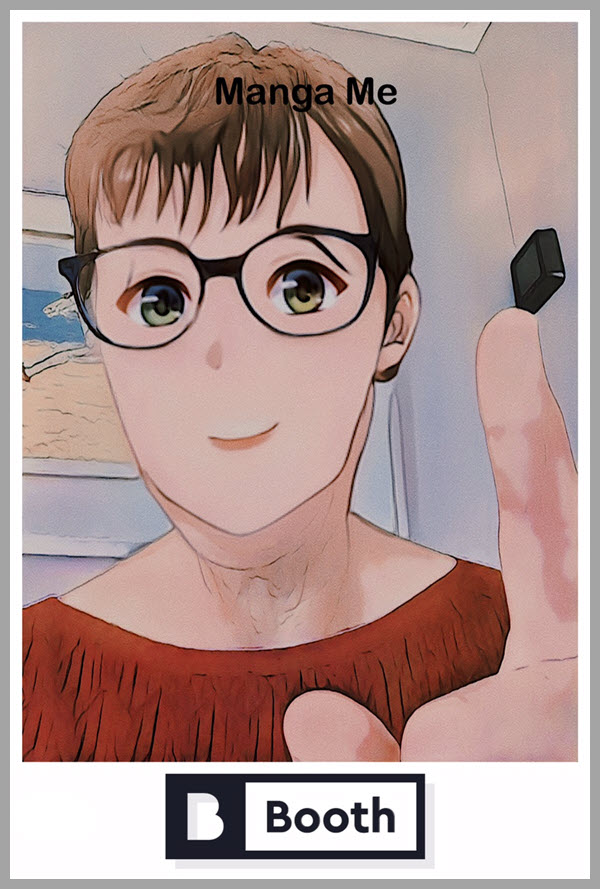 Print containing photo converted to Manga 